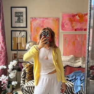 Lemon yellow cardigan